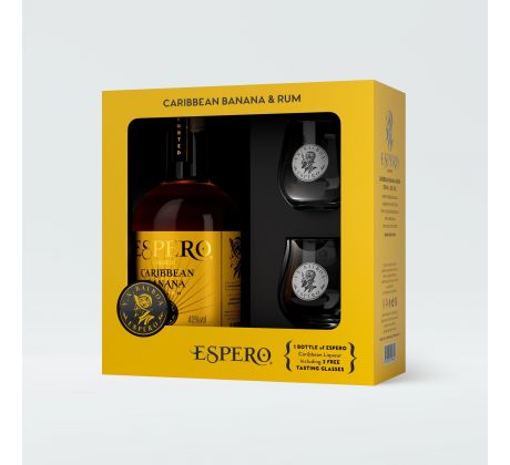 Espero Caribbean Banana + 2 poháre 0,7l 40%